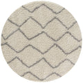 Moroccan Ivory Grey Shaggy Rug | 800