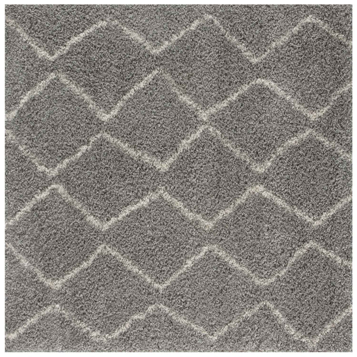 Moroccan Shaggy Grey rug plush rug combines softness, durability