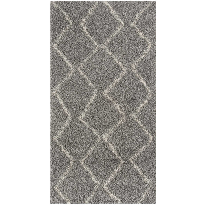 Moroccan Shaggy Grey rug plush rug combines softness, durability