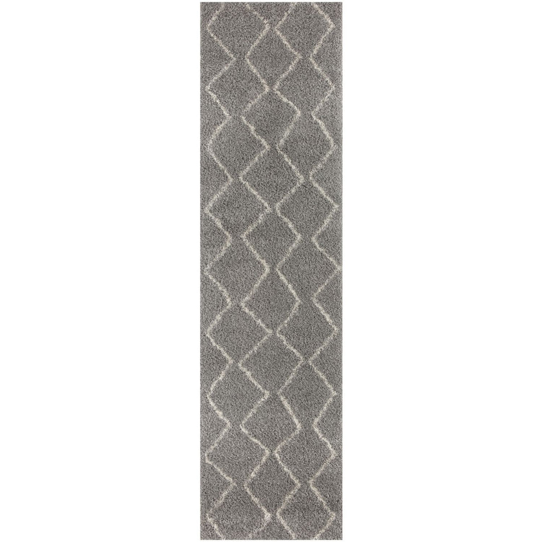 Moroccan Shaggy Grey rug plush rug combines softness, durability