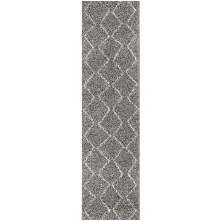 Moroccan Shaggy Grey rug plush rug combines softness, durability