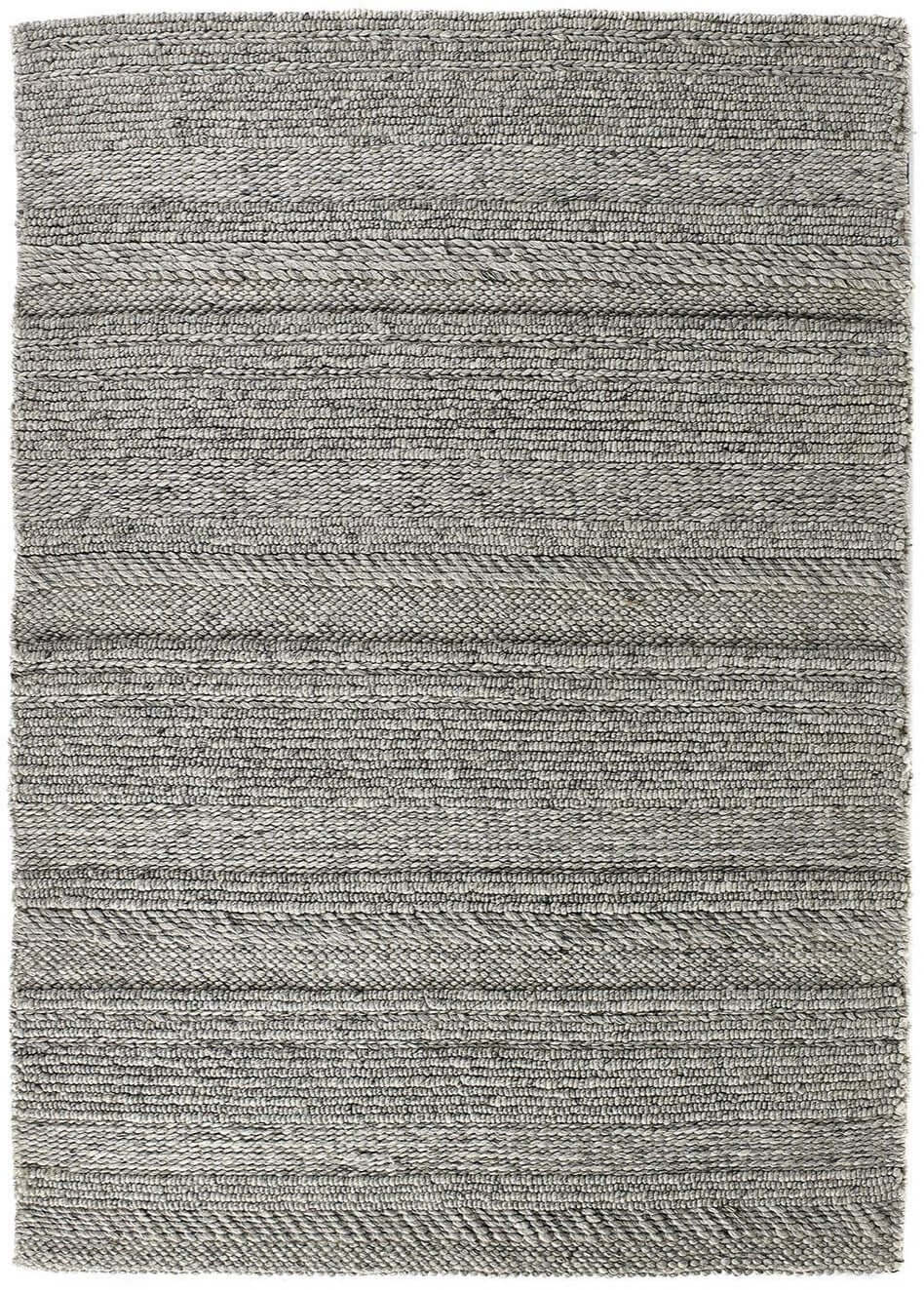 Chunky Natural Grey Knitted Rug | Handwoven Luxury |The Rugs