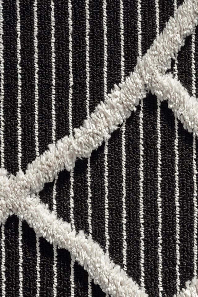 Scandi Indoor Rug Anthracite & White | Versatile Home Decor