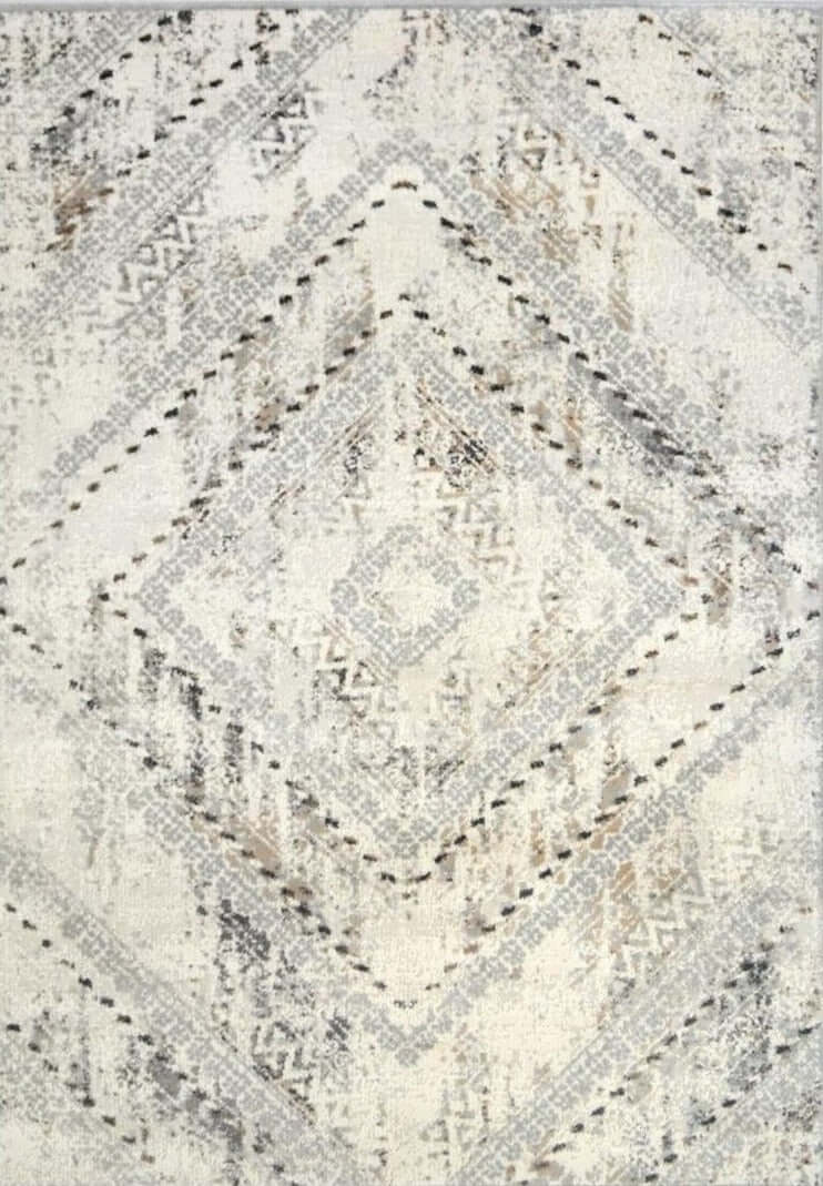 Vintage Design Living Room Rug in Grey | 3D Effect |The Rugs