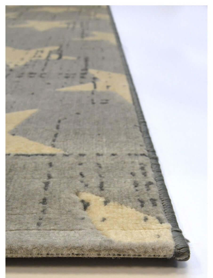 Creation Collection Star Design in Grey & Blue – The Rugs