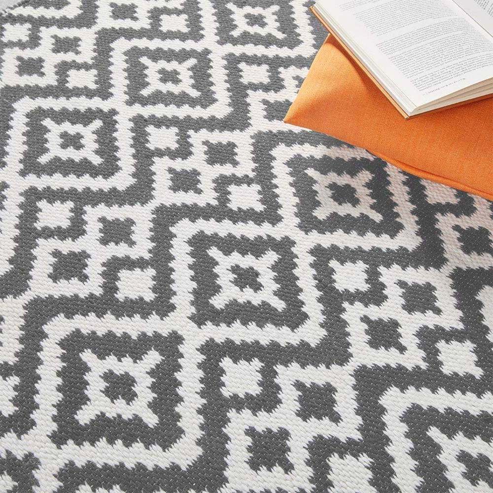 Aztec Silver Grey Outdoor Rug |Durable & Versatile |The Rugs