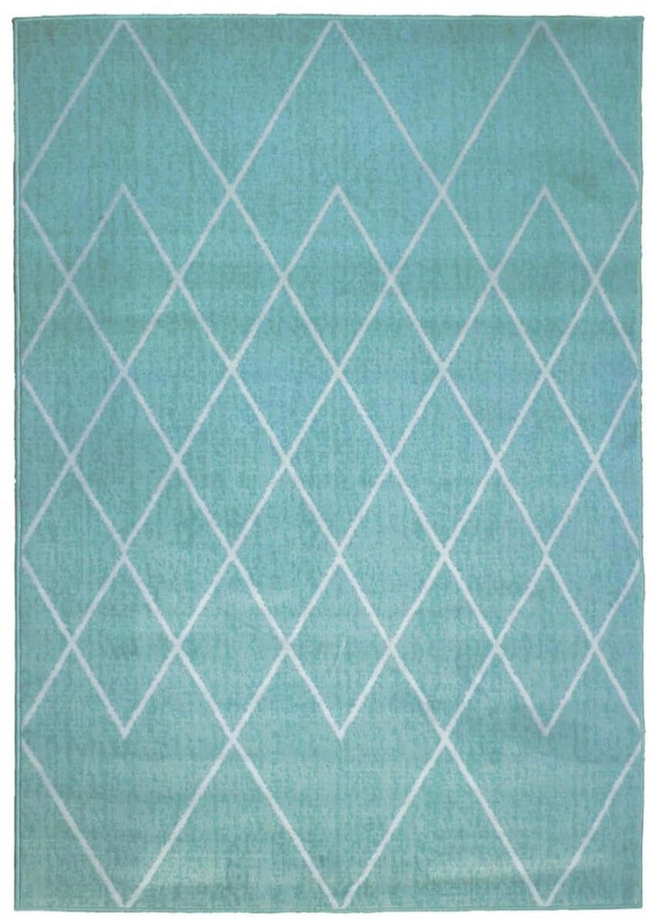 Berber Design Area Rug in Duck Egg Blue | Stylish | The Rugs