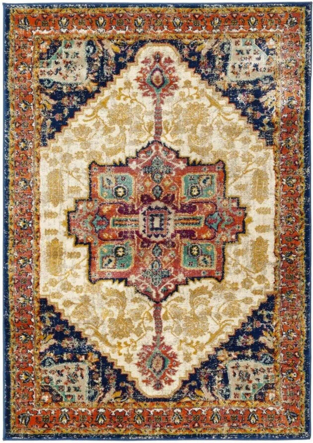 Granada Vintage Rug | Amber Multicolour - The Rugs