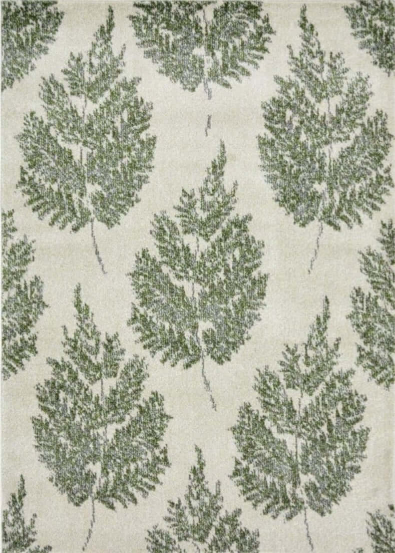 Floral Design Green Living Room Rug | Stylish | The Rugs