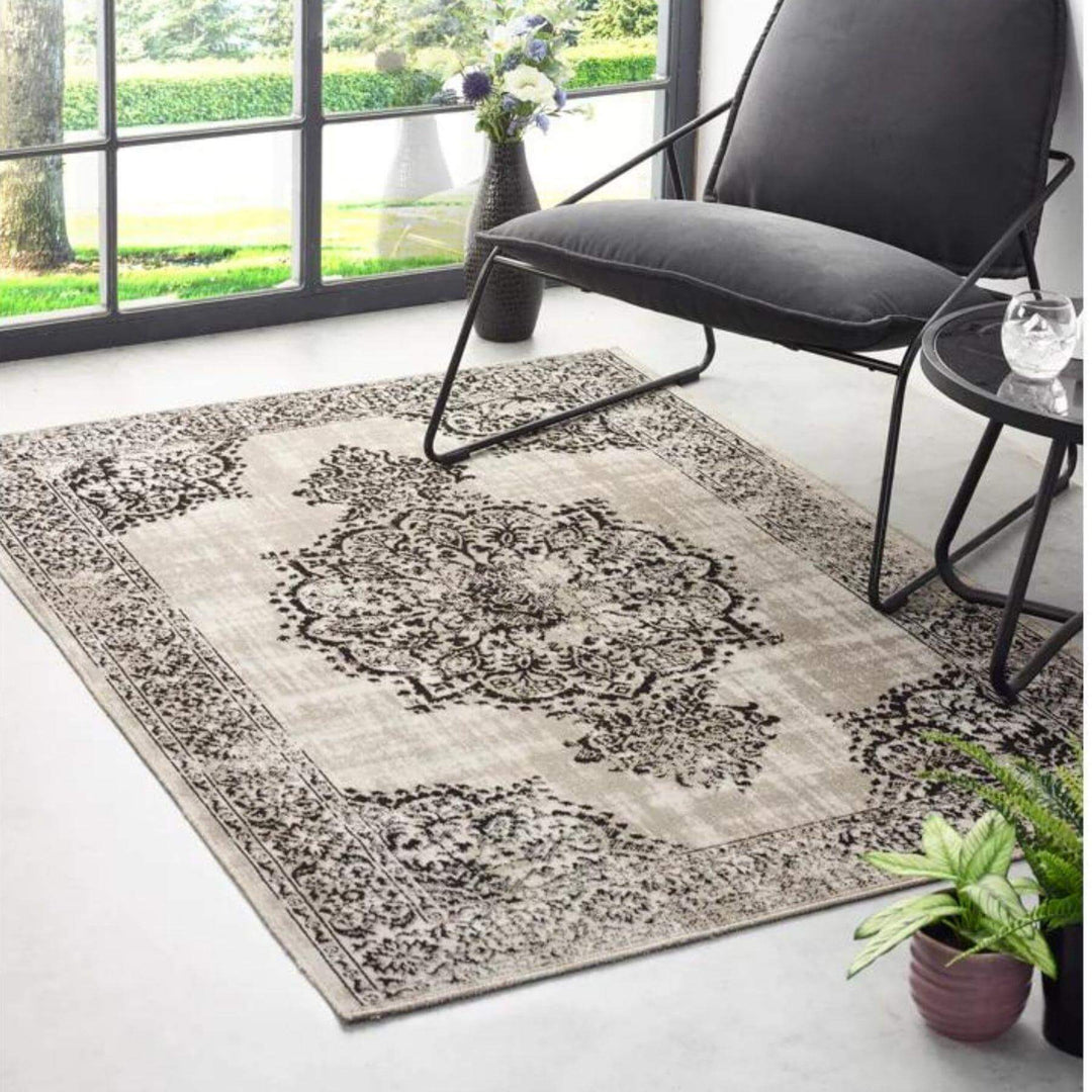 Saville Grey/Black Vintage Rug | Timeless Oriental Style