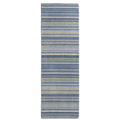 Fine Stripes Blue Wool Rug