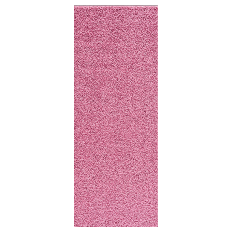 Shaggy Rug Plain Pink Rectangle Shape | The Rugs