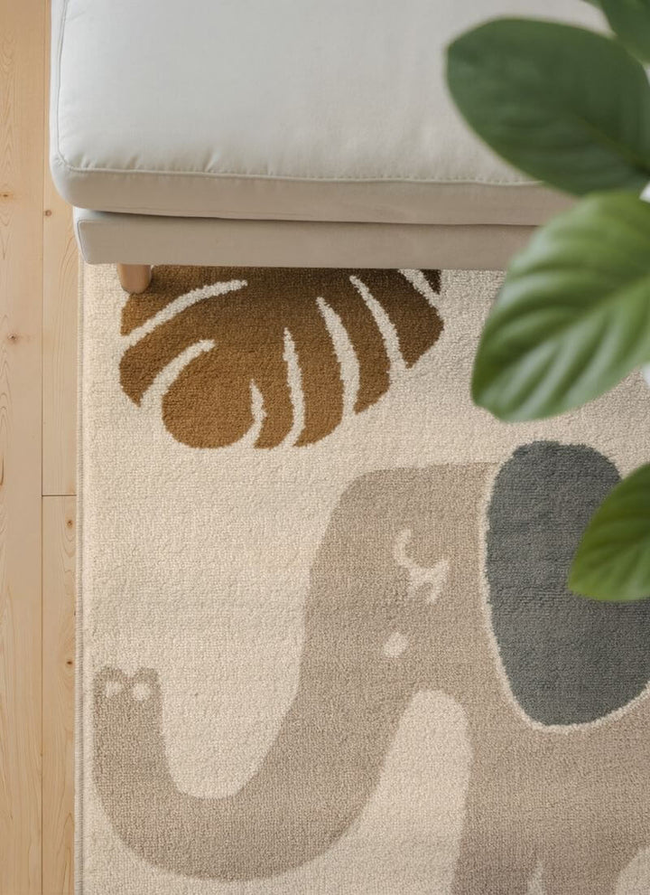 The Rugs Adventures Kids Rug – Animal Safari in Beige