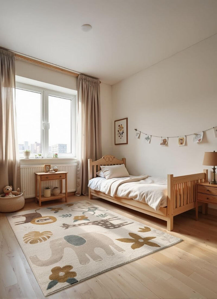 The Rugs Adventures Kids Rug – Animal Safari in Beige