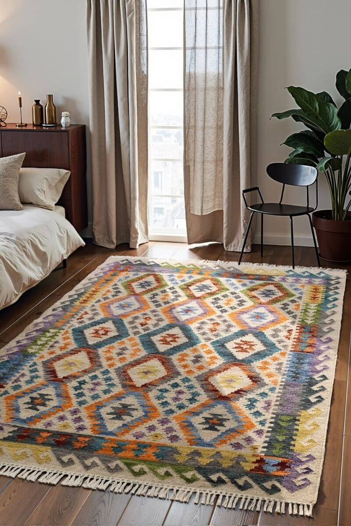 The Rugs Kamal Afghan Kelim Rug - Handwoven