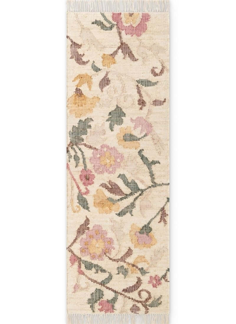 The Rugs Roya Afghan Kelim Rug Violette – Floral Design