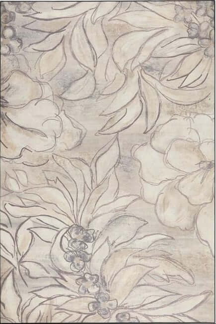 The Rugs Eco-Washable Cream Rug with Floral Design | Stylish