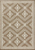 Rustic Brown Rug Diamond Design