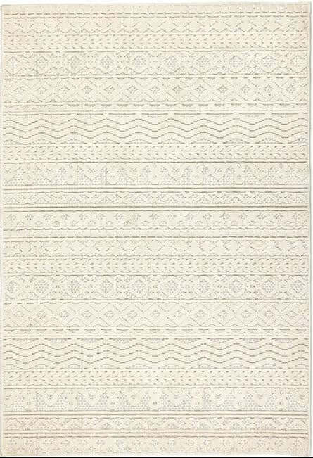 The Rustic Rug : Geometric Block Stripe Design