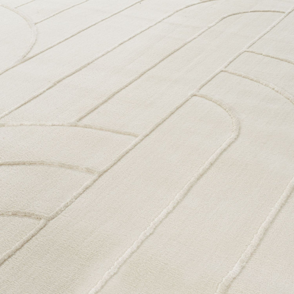 The Rugs Rug Halo in Cream |Soft & Durable| Aura Collection