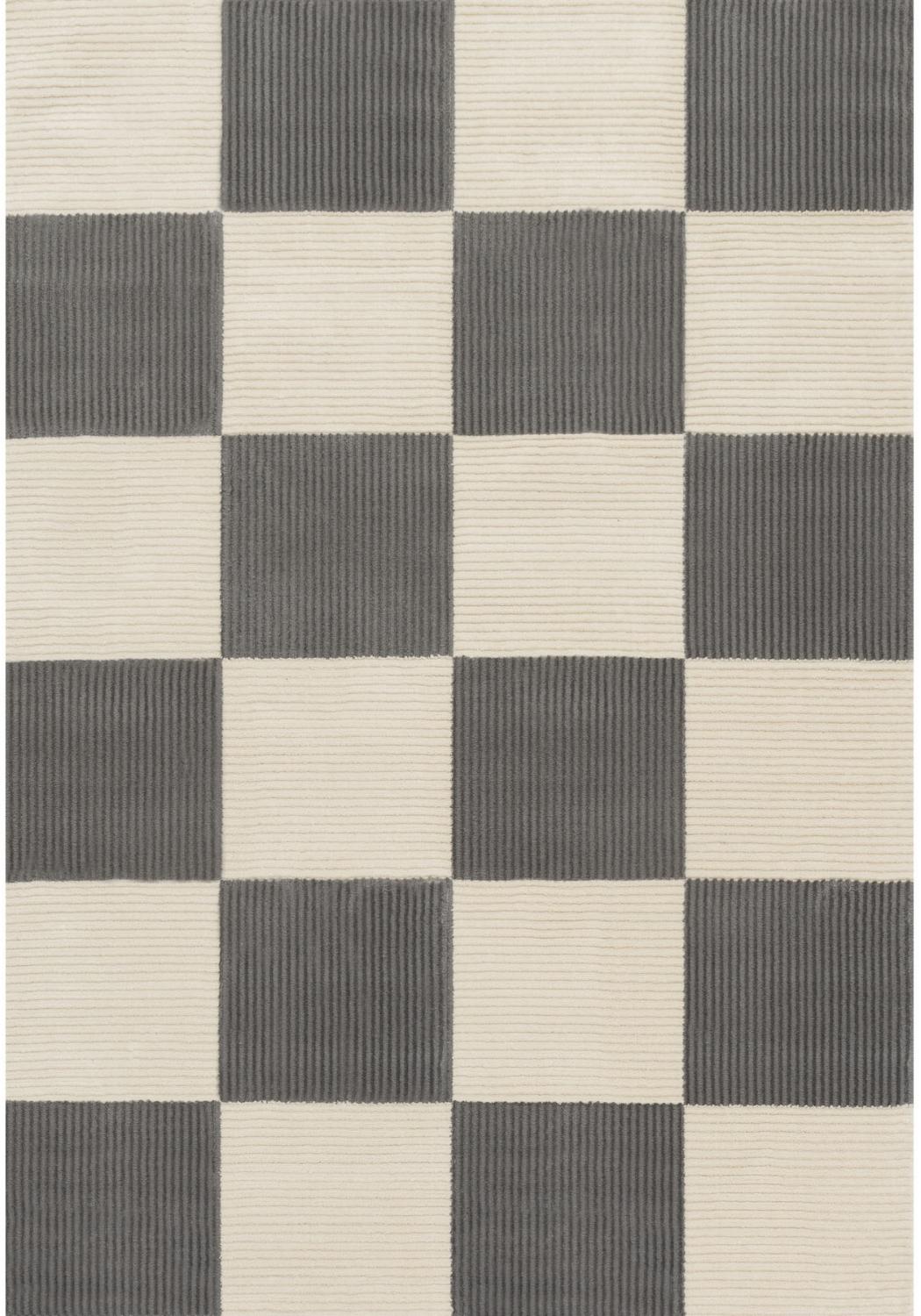 Stride Grey rug Geometric design non-shedding, and underfloor heating–friendly—ideal for busy homes.