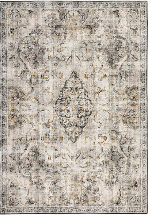 The Rugs Eco-Washable Cream Vintage Rug | Stylish Home