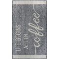 Kitchen Begins After Coffee Grey Runner Flatweave Rug
