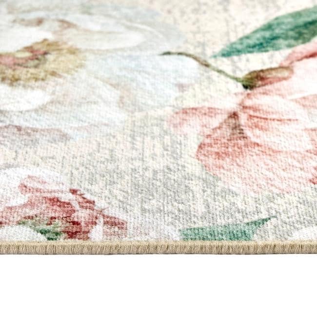 The Rugs Eco-Washable Blooming Peonies Rug | Stylish Rugs