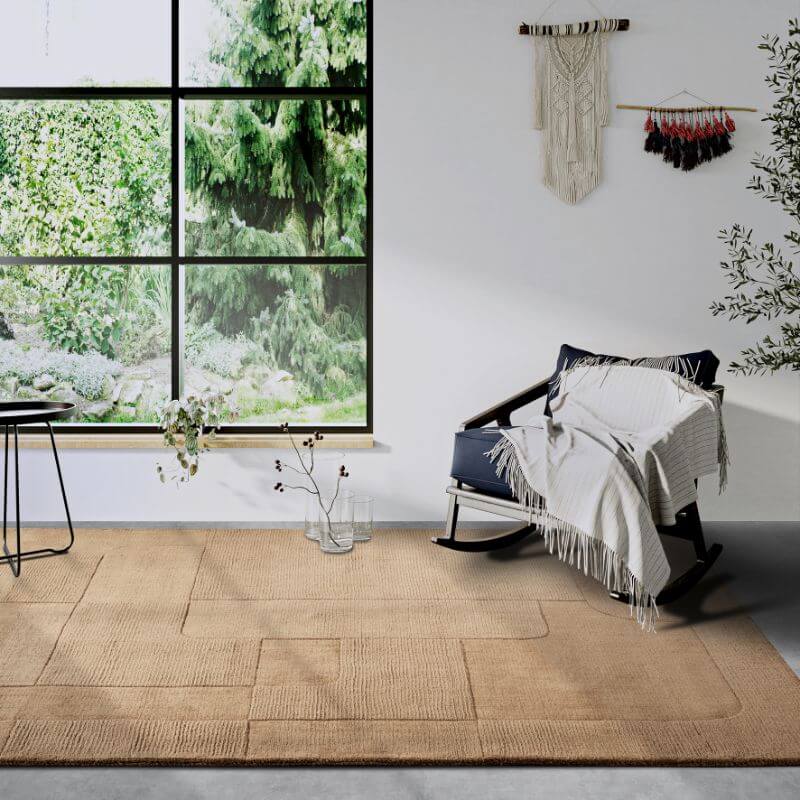 The Rugs Handwoven Abstract Design Wool Rug