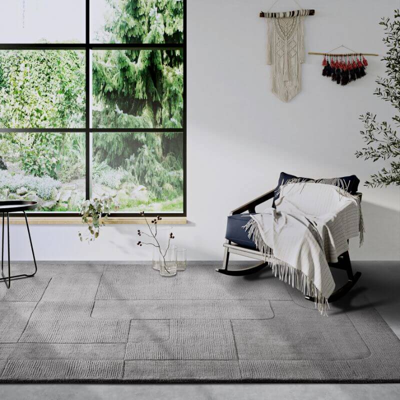 The Rugs Handwoven Abstract Design Wool Rug