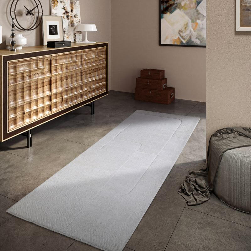 The Rugs Handwoven Abstract Design Wool Rug