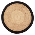 Hand-Braided Jute Rug with Black Border