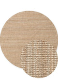 Jaipur Natural Beige Round Jute Rug