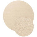 Puristic Fine Boucle Wool Rug Knots Light Beige