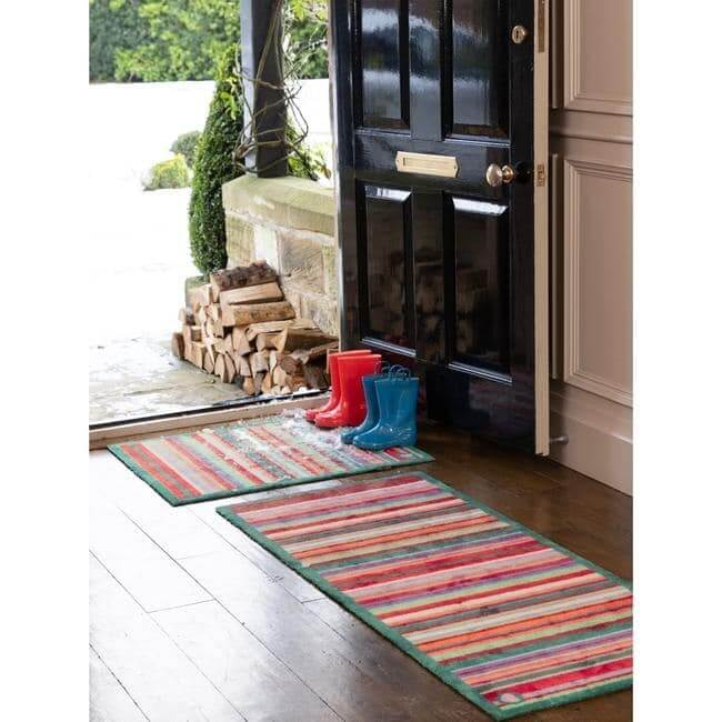 The Rugs Eco-Friendly Washable Striped Mat | Trap 95% Dirt