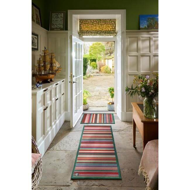 The Rugs Eco-Friendly Washable Striped Mat | Trap 95% Dirt