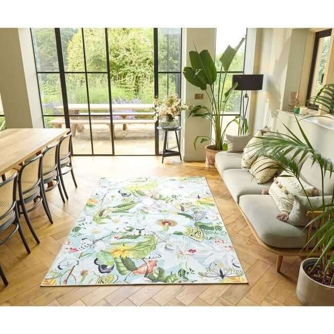 The Rugs Eco-Washable Multicolour Floral Rug |British Summer