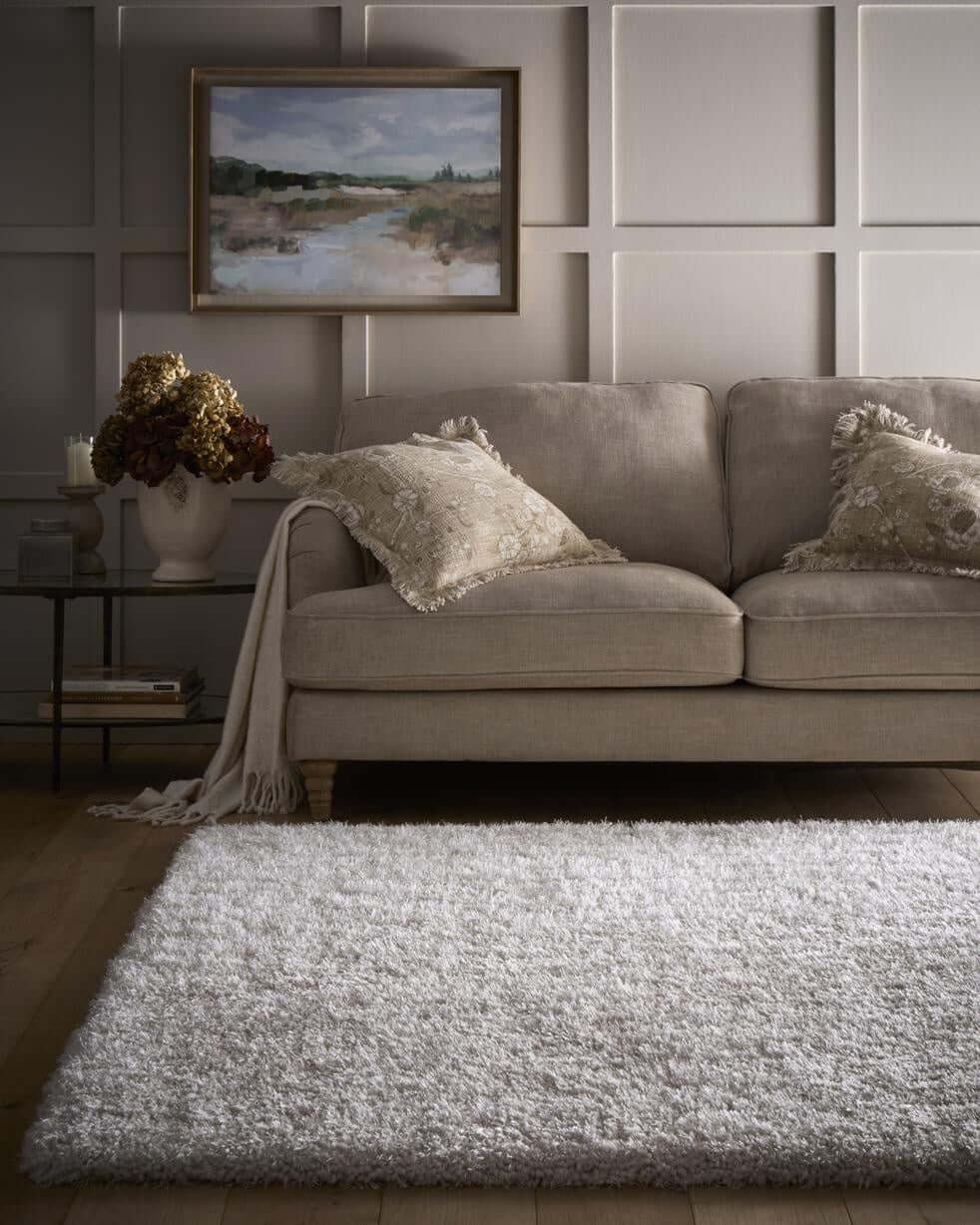 Chicago Cream Shaggy Rug | Contemporary Comfort | The Rugs