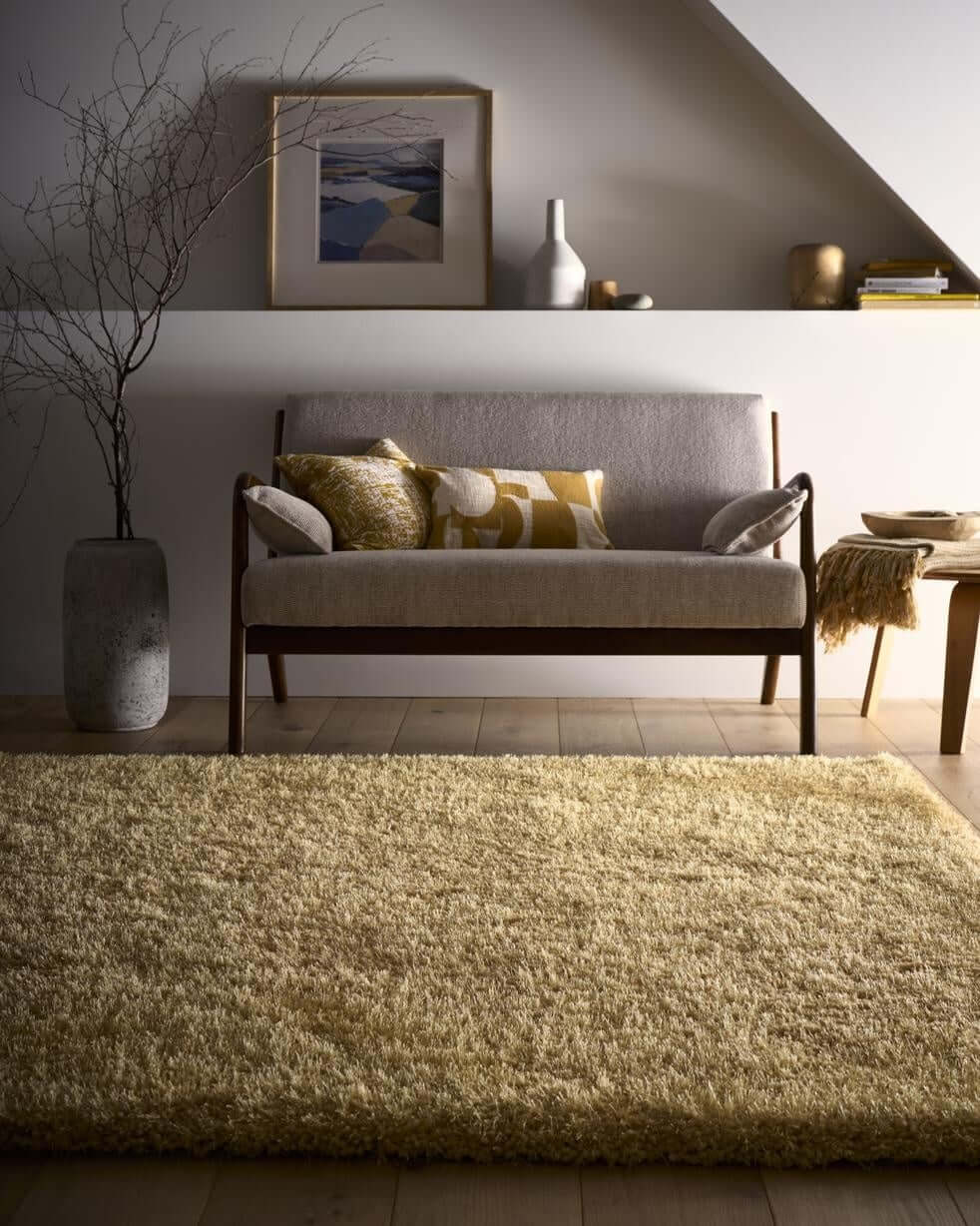 Chicago Ochre Shaggy Rug | Contemporary Comfort | The Rugs