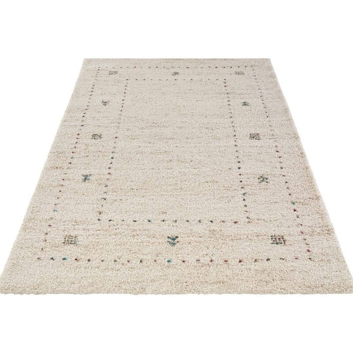 Deep-Pile Velour Rug Cream Colour