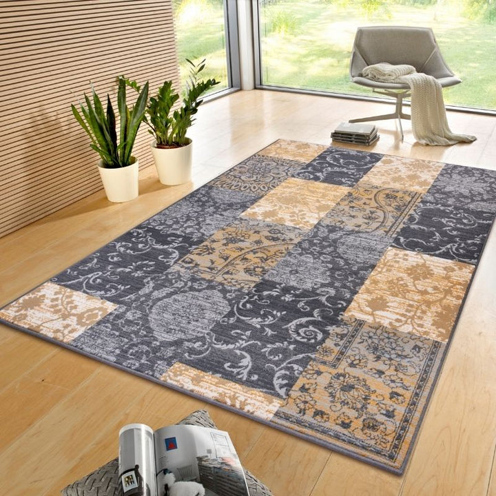 Designer Velours Rug Bloques – Patchwork