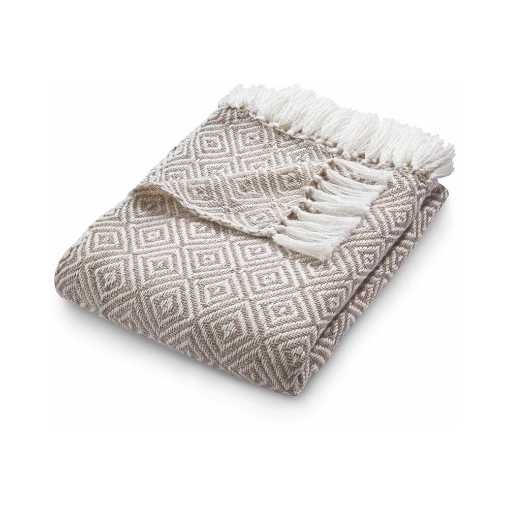 Diamond Design Woven Throw | Luxurious Wool Rug | The Rugs