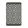 Diamond Dark Grey Washable Mat and Runner