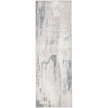 Eco-Washable Grey Rug Abstract Design