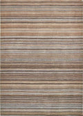 Hand Made Striped Design Beige Rug