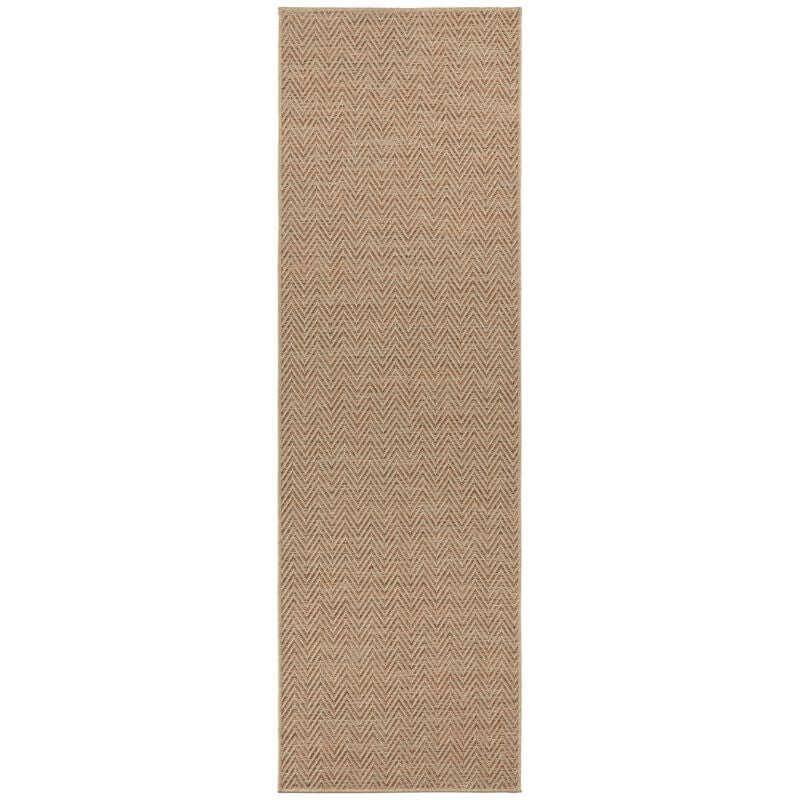 Flatwoven Indoor-Outdoor Runner Nature Chevron Design