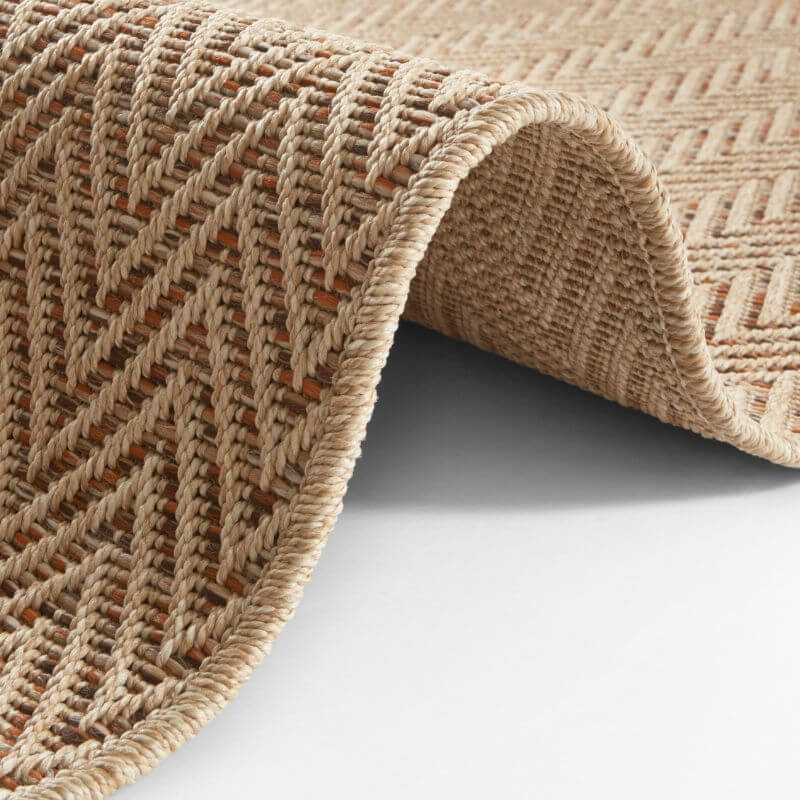 Flatwoven Indoor-Outdoor Runner Nature Chevron Design