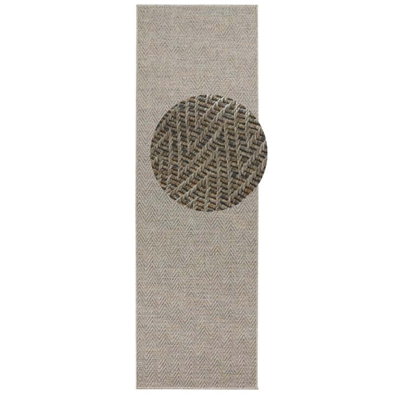 Flatwoven Indoor-Outdoor Runner Nature Chevron Design
