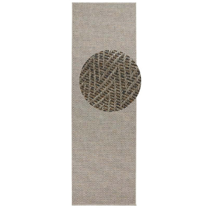 Flatwoven Indoor-Outdoor Runner Nature Chevron Design