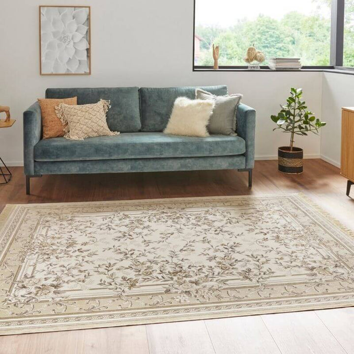 The Rugs Floral Fringed Oriental Rug - Elegant Design